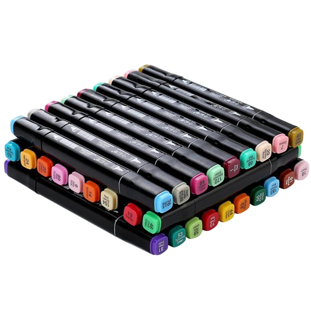 1 Set 30 Colors Marker Pens Dual Tip Sketch Marker Water-Dissolvent Drawing Head Painting Pens for Students School Kids