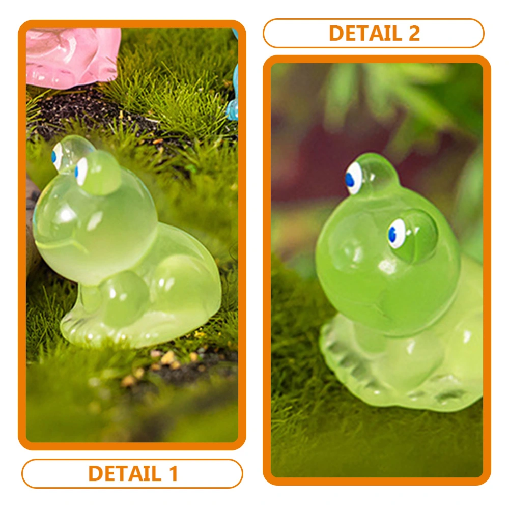 25Pcs Mini Frog Crafts Glow In The Dark Frog Figurines Resin Frog Figurines Mini Frog Ornaments