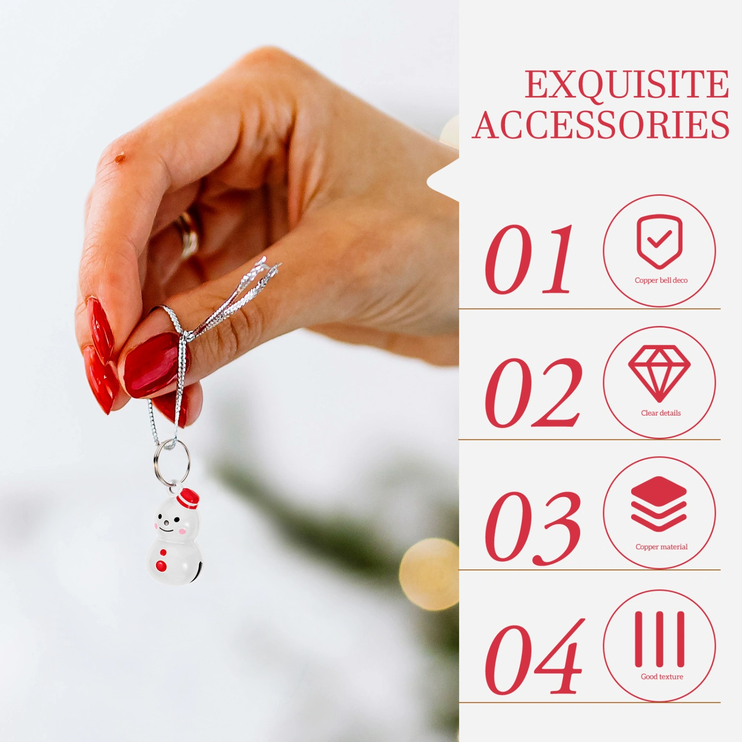 6pcs Christmas Pet Collar Bell Decors Cat Dog Collar Bells Keychain Hanging Bell Decors