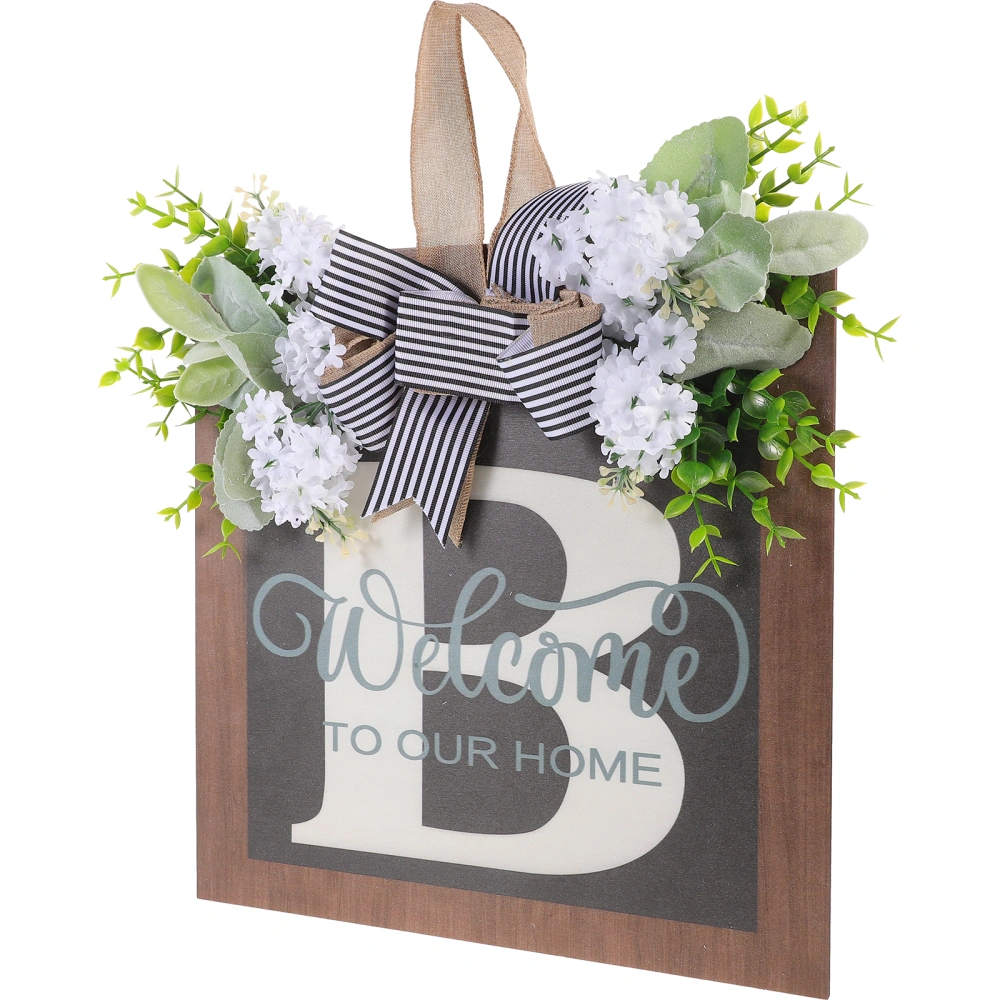 Welcome Sign for Front Door Porch Farmhouse Wall Art Wooden Plaque Sign