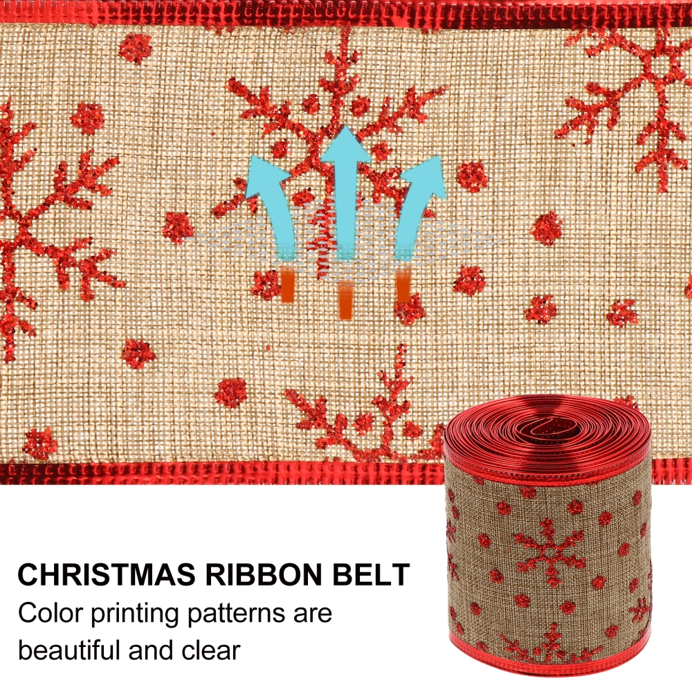 5 Yards Christmas Ribbon Belt DIY Handmade Ribbon Decorative Ribbon for Gift