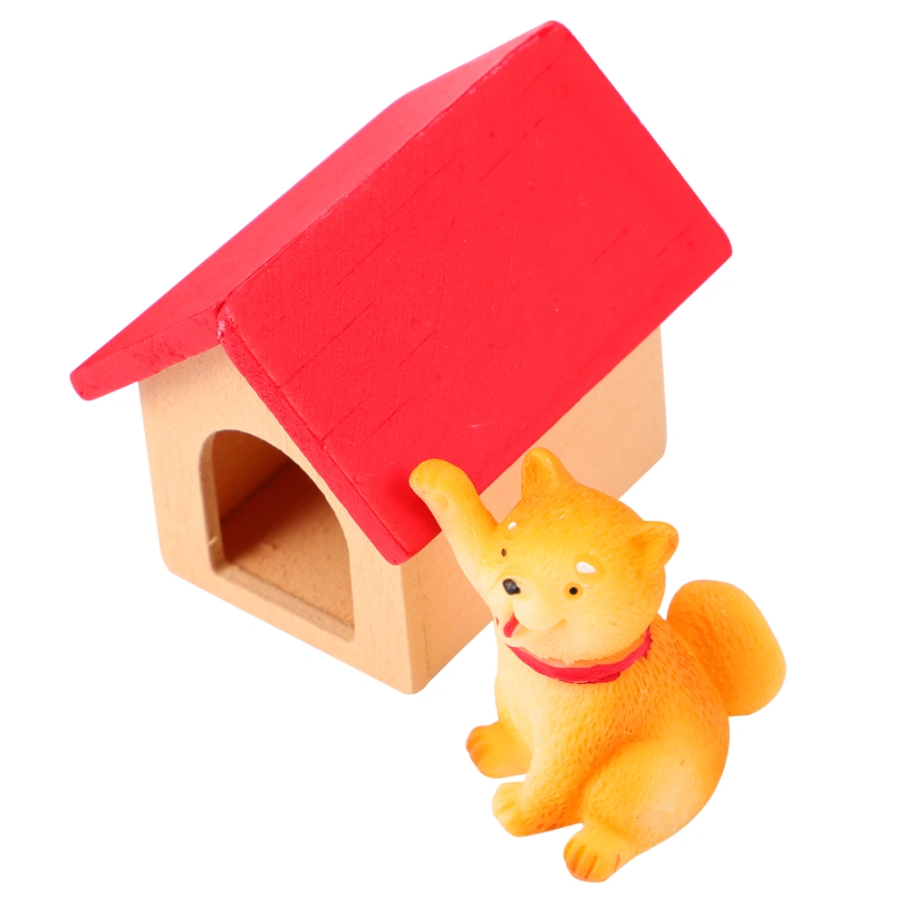 Miniature Scene Simulation Doghouse Accessory Akita Dog Model Decoration for Doll House Micro World Supplies - Type E