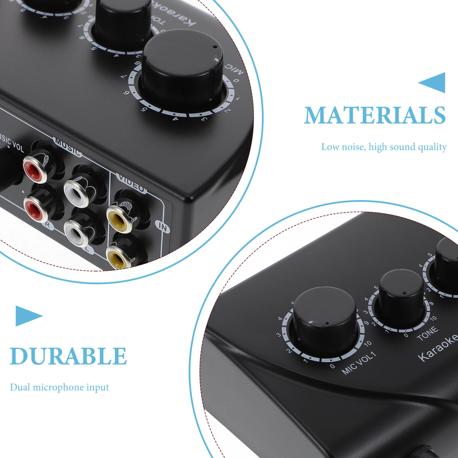 1 Set of Professional Karaoke Audio Mixer KTV Stereo Line Mixer (US Plug)