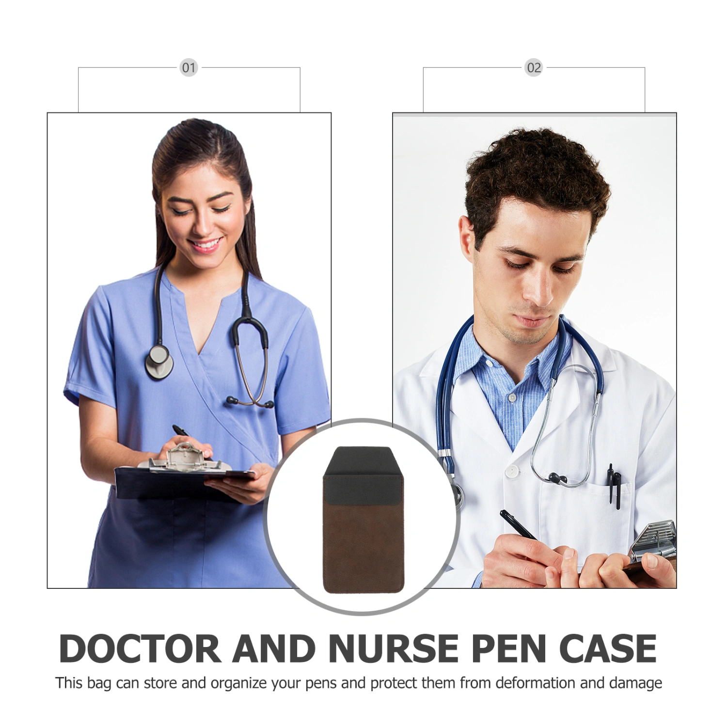 3Pcs Pencil Pocket Protectors Nurse Pencil Pocket Pens Bag Nurse Pen Storage Pouch for Storage