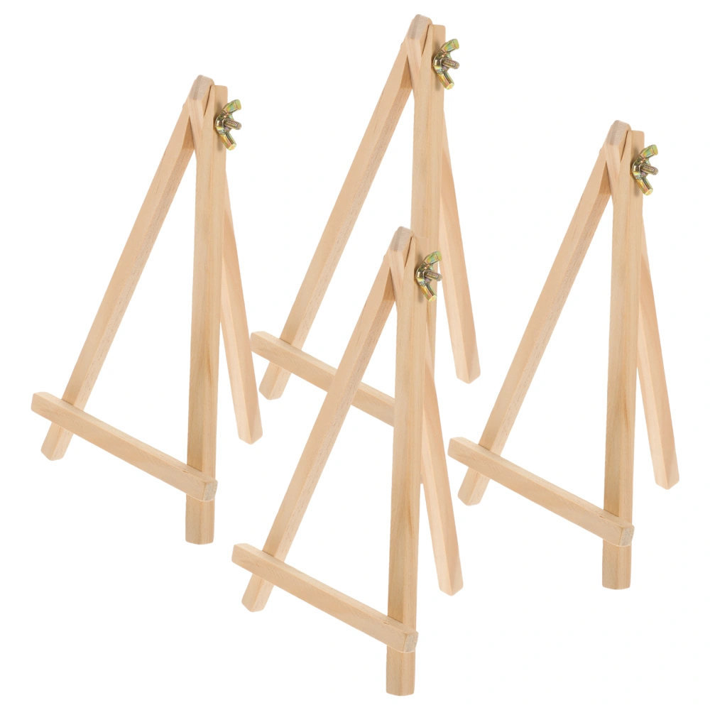 4pcs Easel Display Stand Tabletop Picture Stand Wood Painting Easel Display Rack