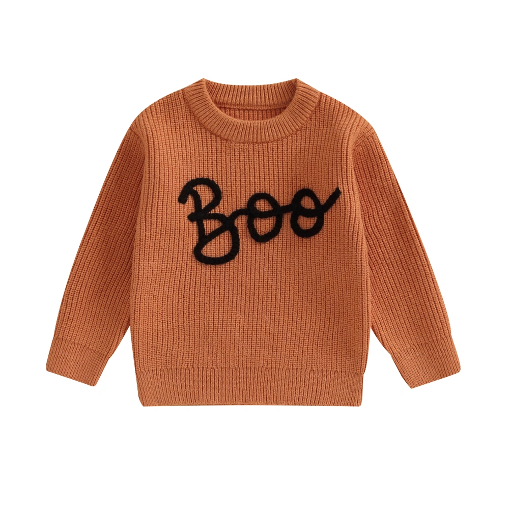 Baby Boy Girl Halloween Sweater Letter Long Sleeve Pullover Tops