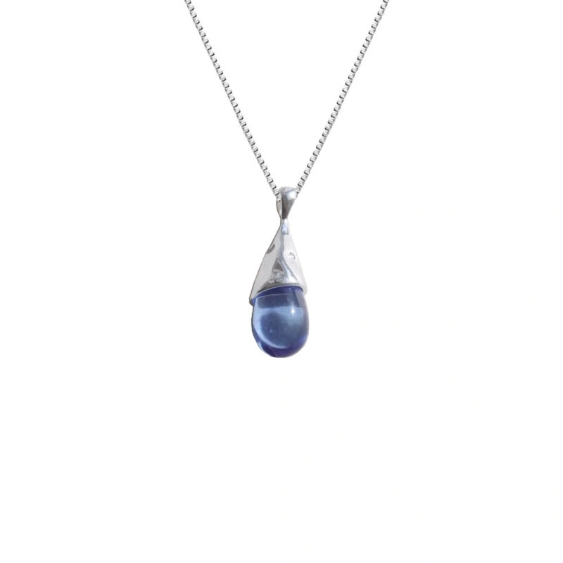 Cat Eye Stone Necklace for Women Water Droplet Necklace Jewelry Gifts