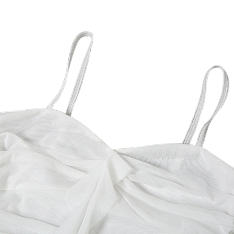 Women's Cami Dress Slim Sweetheart Neck Spaghetti Strap Flowy Dress 