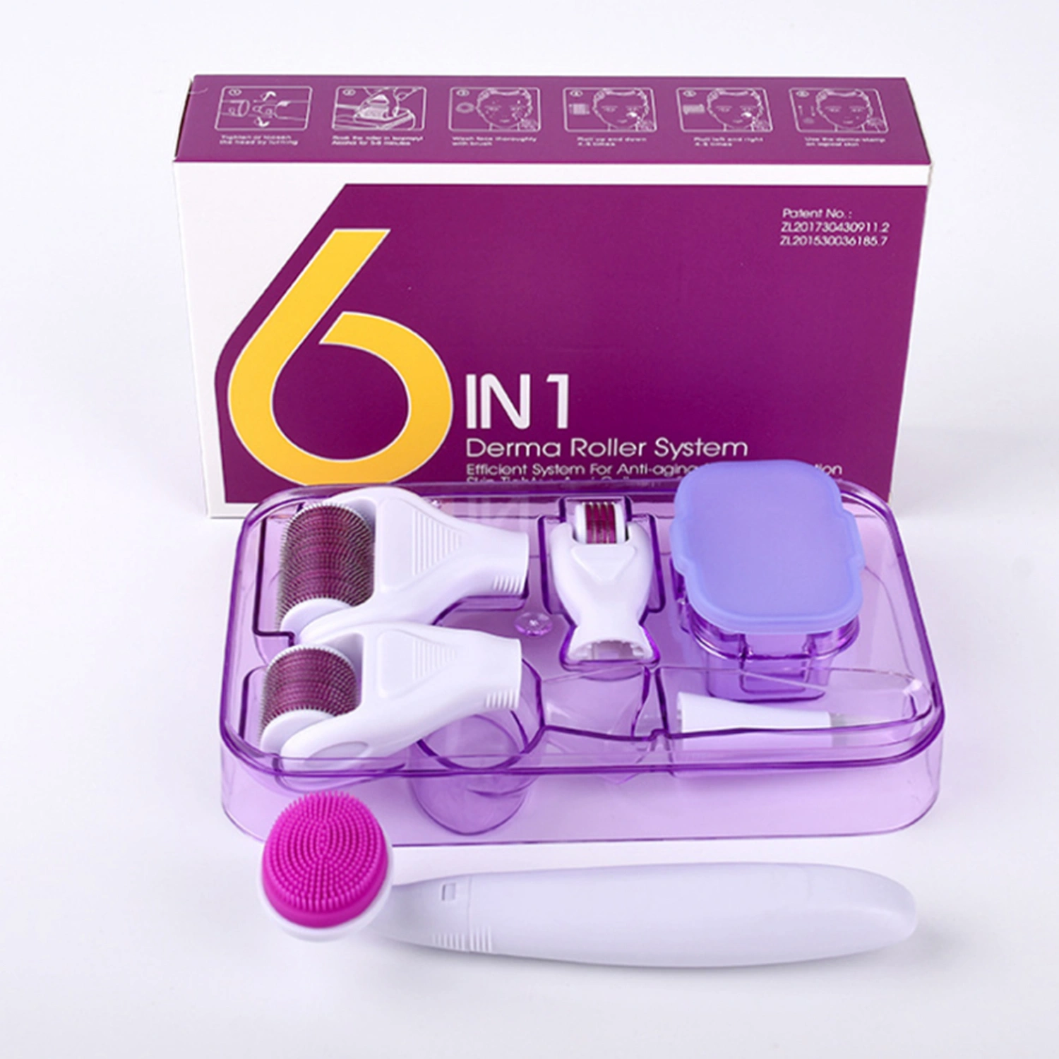 Microneedle Roller Kit 6 in 1 Microneedling Rolling System Face Roller