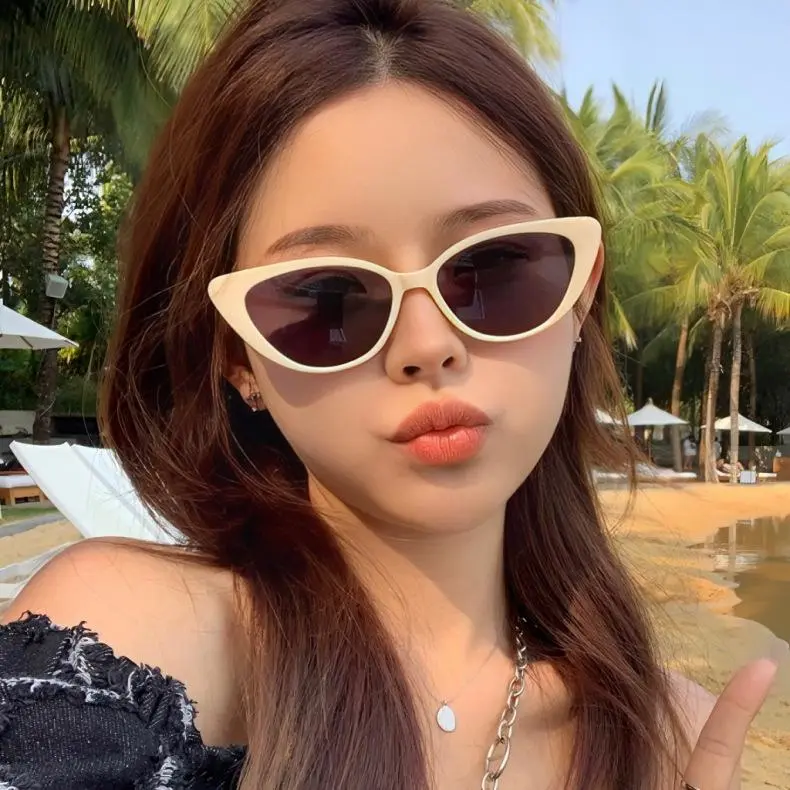 Pink Cat-eye Sunglasses, Brown Sunglasses, Retro Sunglasses, Sweet and Trendy Sunglasses, Daily, Personalized, UV400