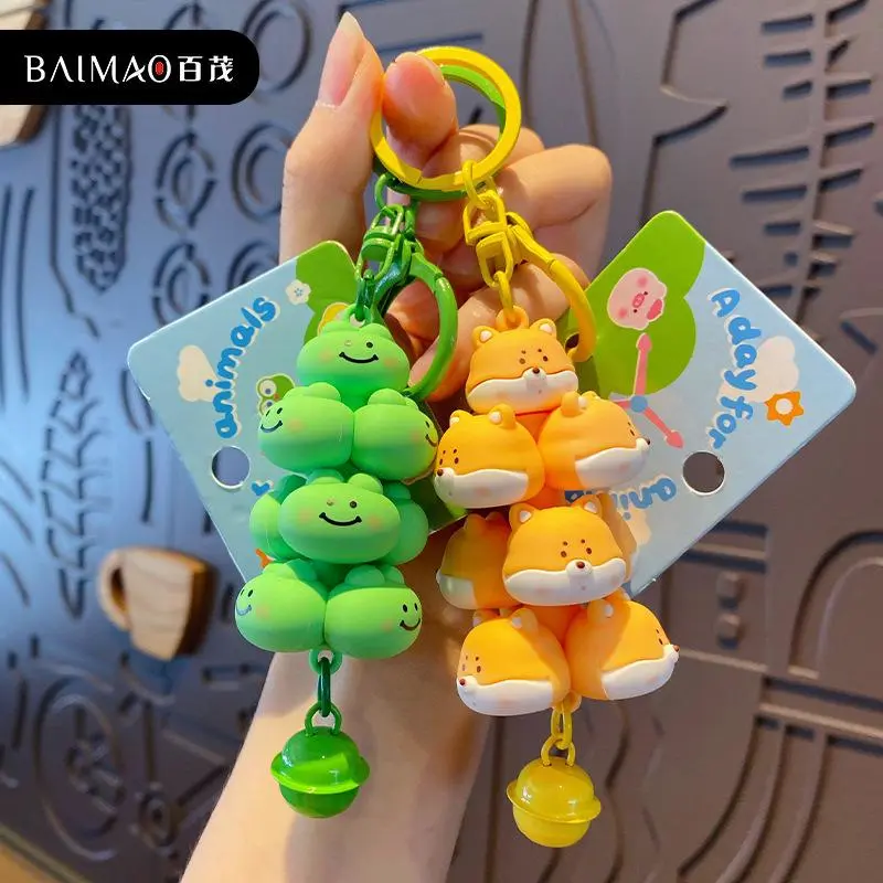 Cute Frog Keychain, Corgi Cartoon Keychain, School Bag Pendant, Gifts for Friends, Couple Pendant