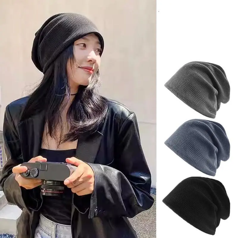 Hat for Women, Spring and Autumn Pile Hat, Cold Hat Korean Version, Confinement Hat, Woolen Hat, Warm, Elastic, Casual, Simple, Fashion