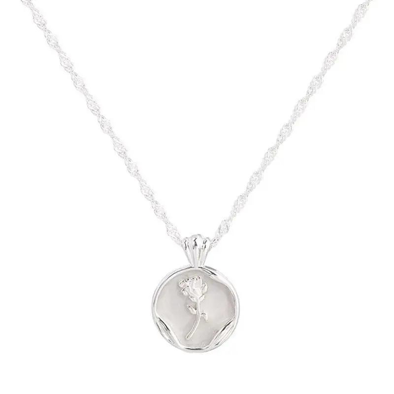 Delicate Zircon Pendant Necklace Simple Necklaces Everyday Jewelry for Women Pearl Necklace Clavicle Chain
