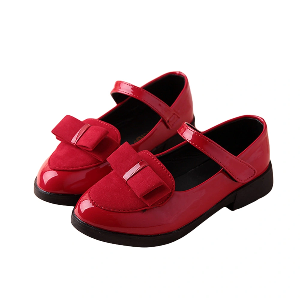 Children Synthetic Leather Mary Jane Little Girl Bow Princess Shoes