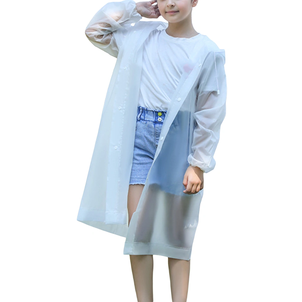 Rain Ponchos for Kids, Reusable EVA Raincoats Jacket with Hoods