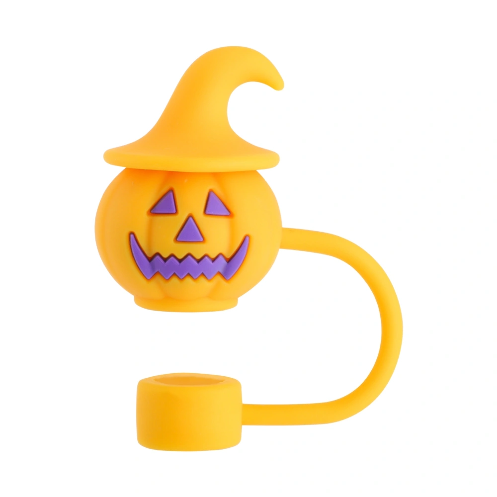 Halloween Straw Cover, Pumpkin Silicone Straw Topper for Stanley Cups