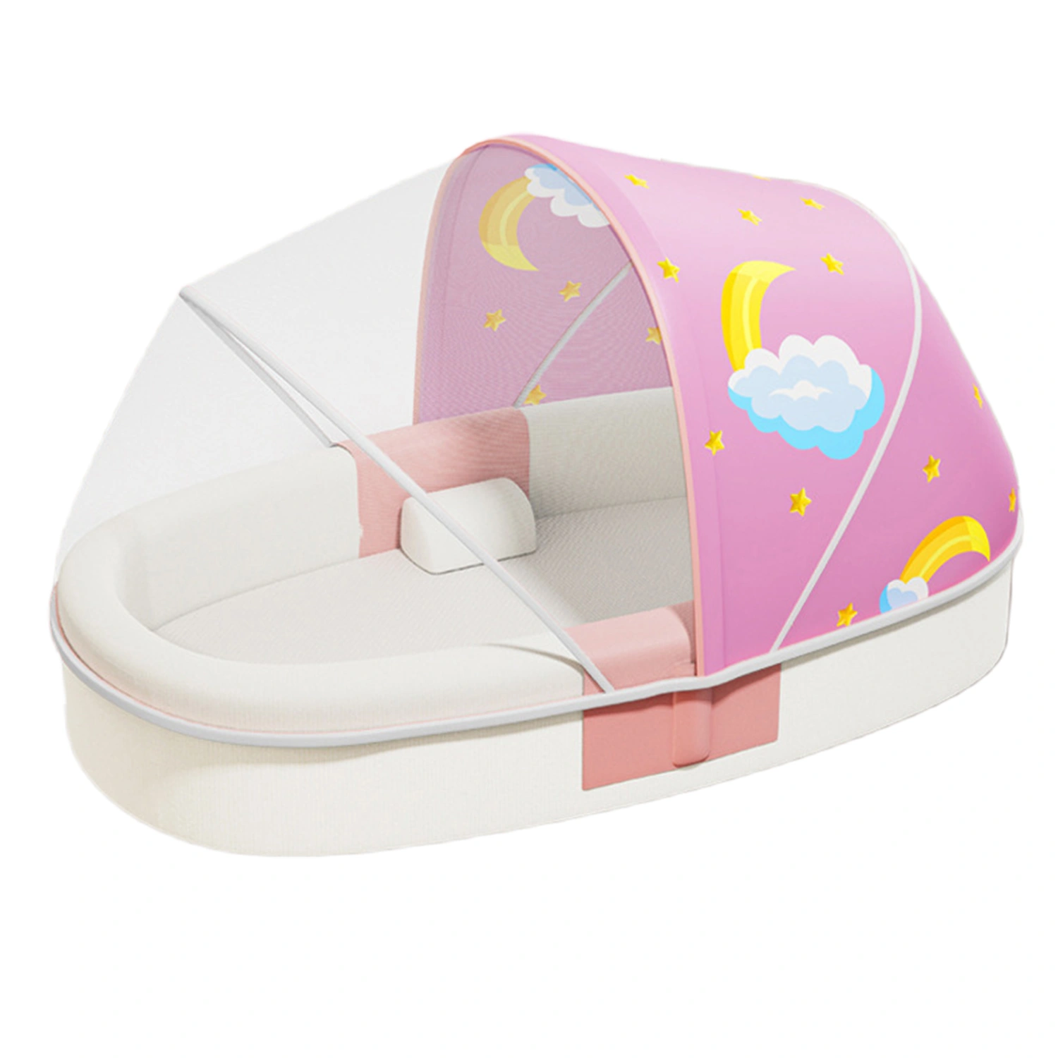 Baby Travel Bassinet Portable Baby Bed with Mosquito Canopy 