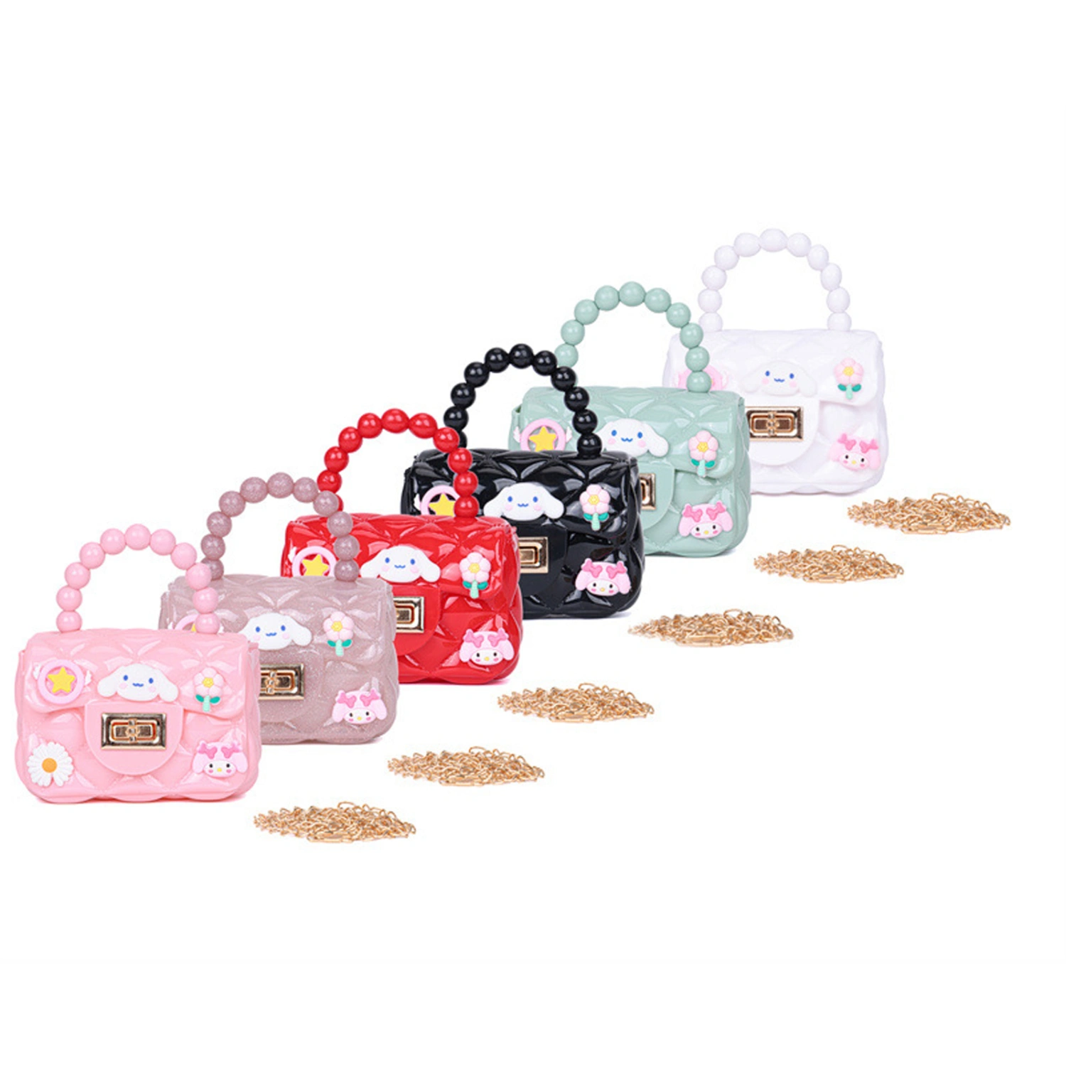 Girls Mini Crossbody Bag Cute Cartoon Jelly Bag Small Coin Purse 
