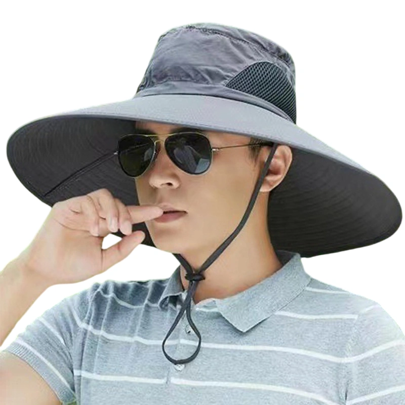 Men Wide Brim Sun Hat Summer UV Protection Bucket Hat Boonie Hat