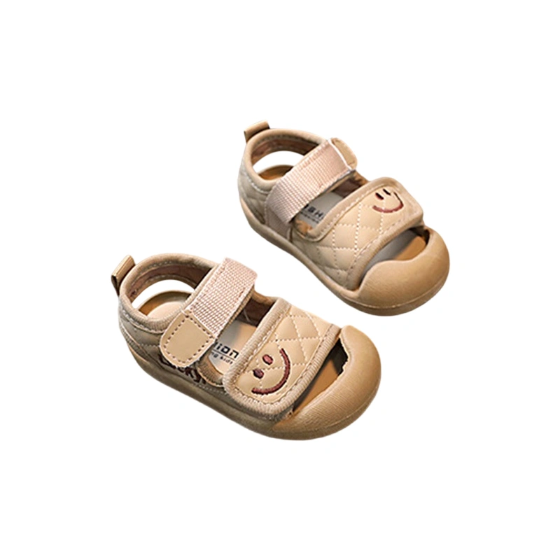 Baby Boys Girls Summer Sandals Cute Non-Slip Sole Smile Flat Shoes