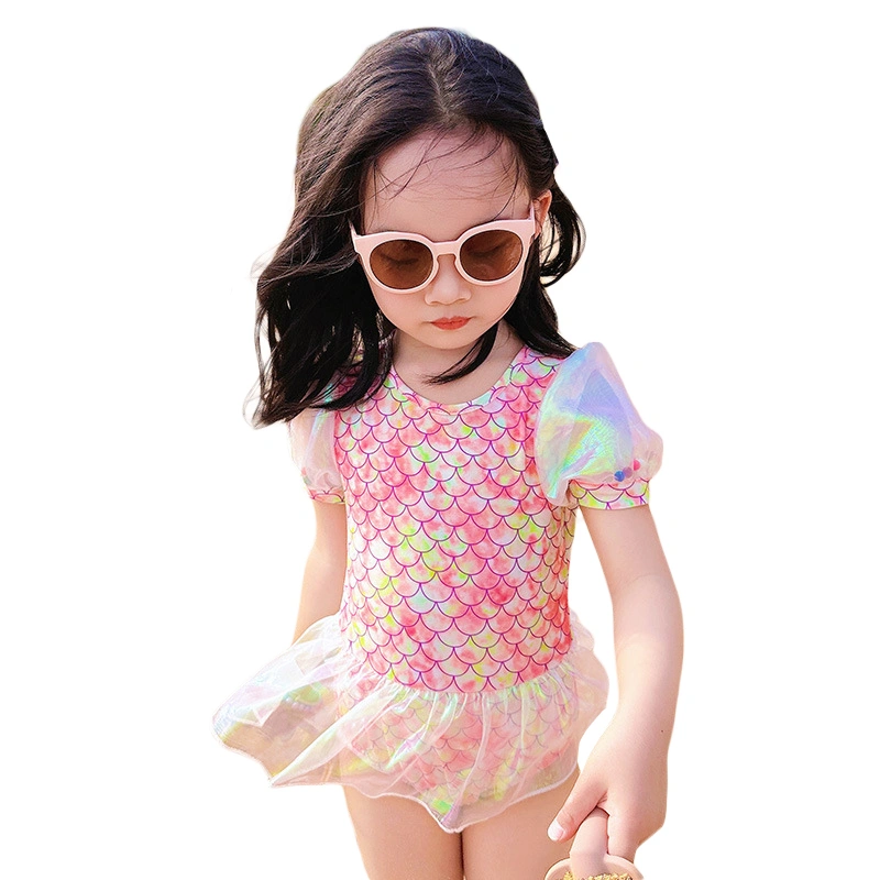 Toddler Baby Girls Swimsuit Mermaid Fish Scale Print Beachwear