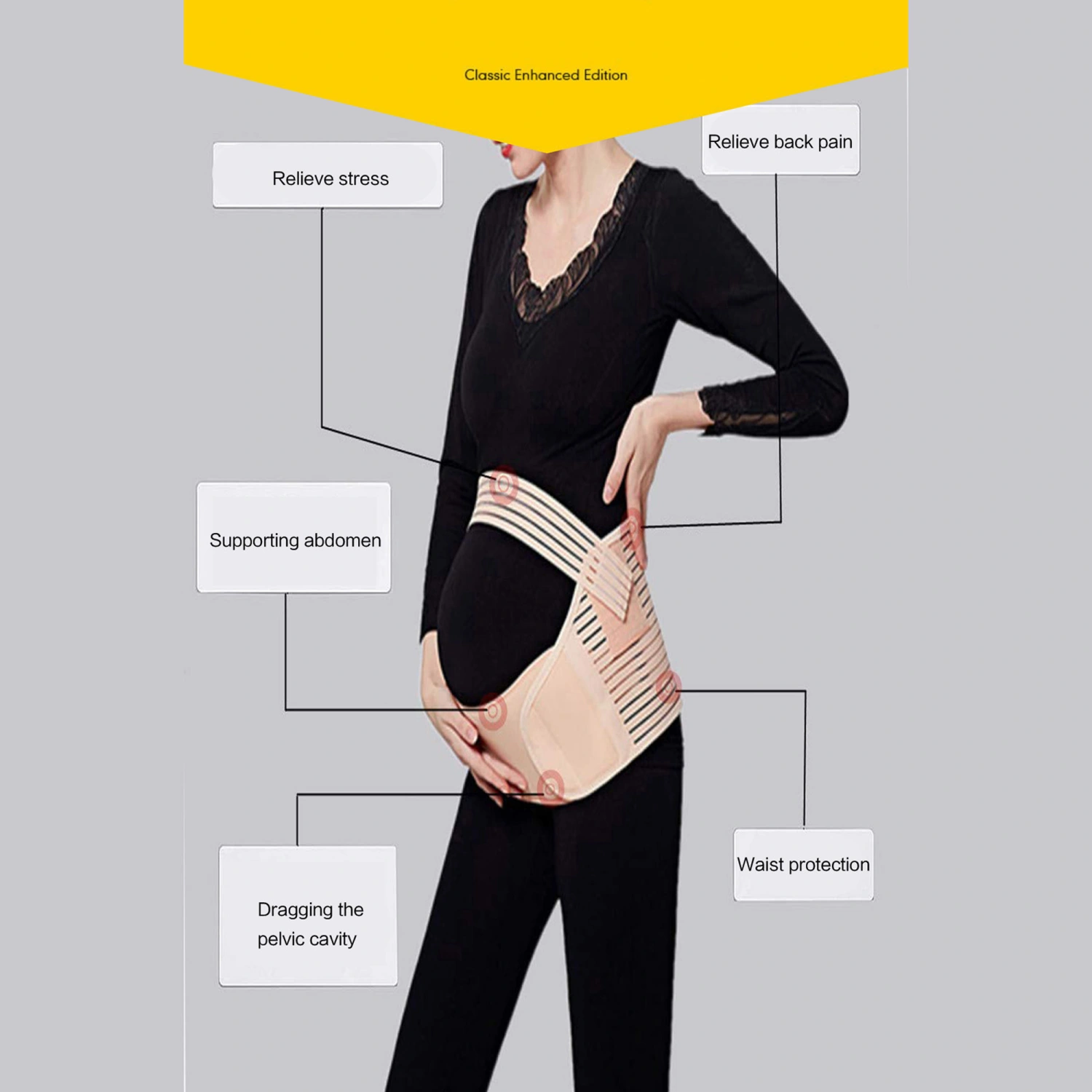 Pregnancy Belly Support Band Maternity Belly Strap Elastic Belt