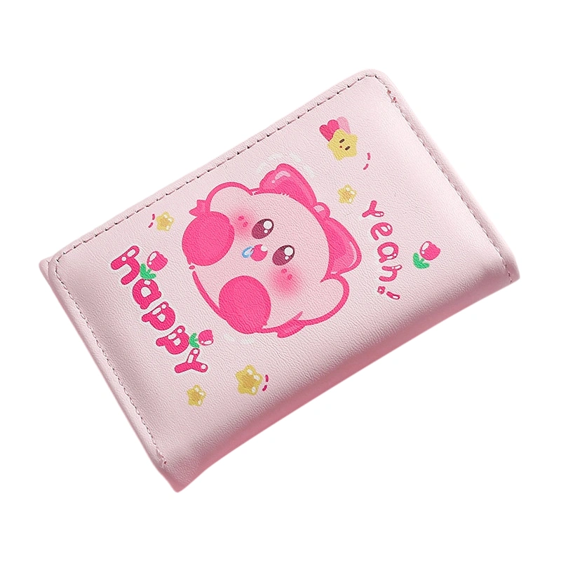 Women's Trifold Wallet Cute Cartoon PU Leather Change Coin Purse 