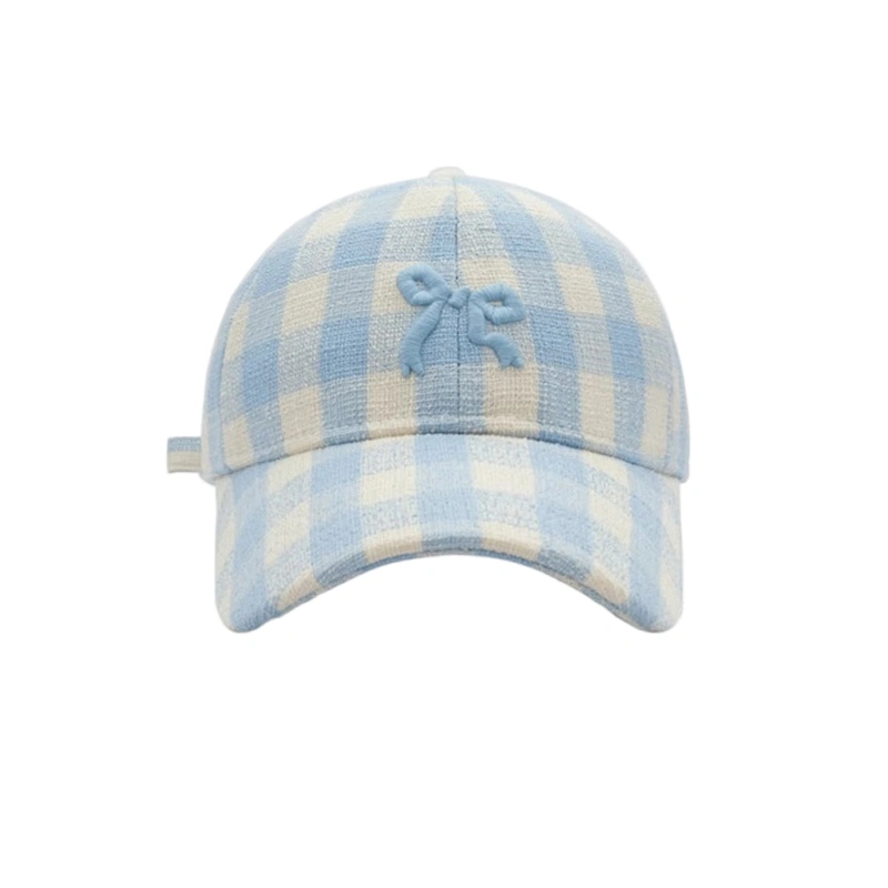 Women Baseball Cap, Embroidery Bowknot Adjustable Hat for Casual Daily