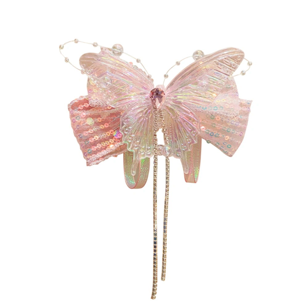 Girl Butterfly Hair Clips Alligator Hair Clips with Rhinestone Tassels