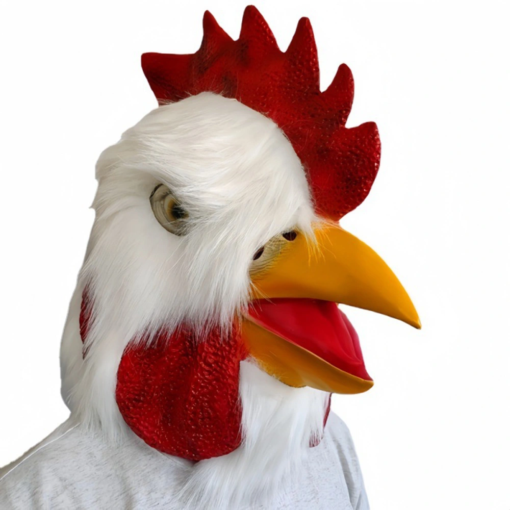 Funny Rooster Halloween Facewear Animal Head Cosplay Facewear Headwear