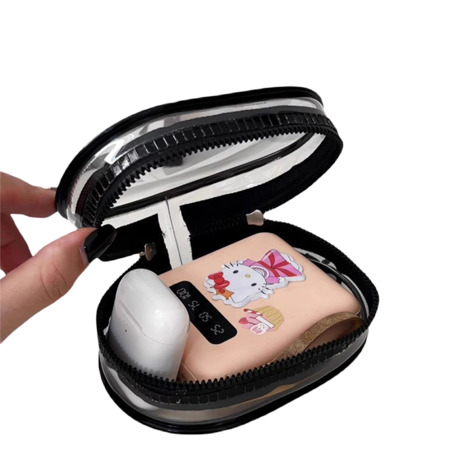 Portable Cable Charger Storage Bag Clear Headphone Storage Box