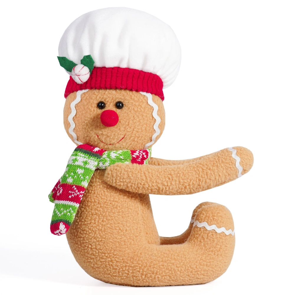 Christmas Tree Hugger, Gingerbread Wine Bottle Cover Curtain Tieback