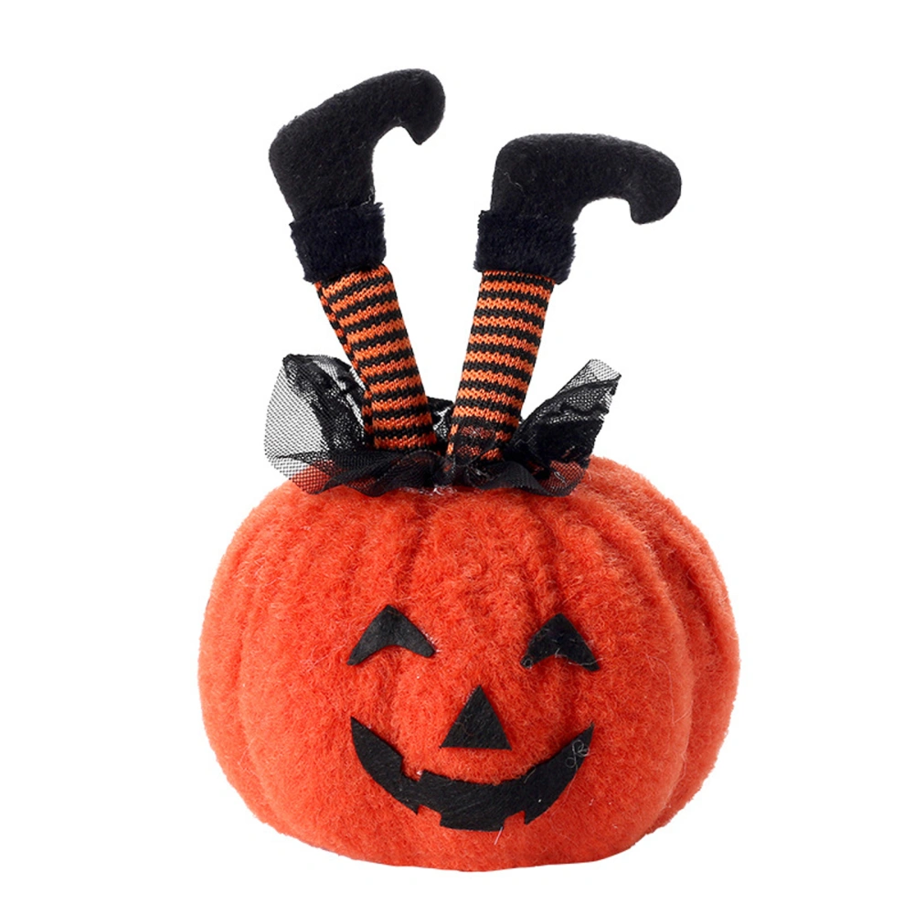 Halloween Pumpkin Decoration Stripe Witch Leg Party Ornaments Props