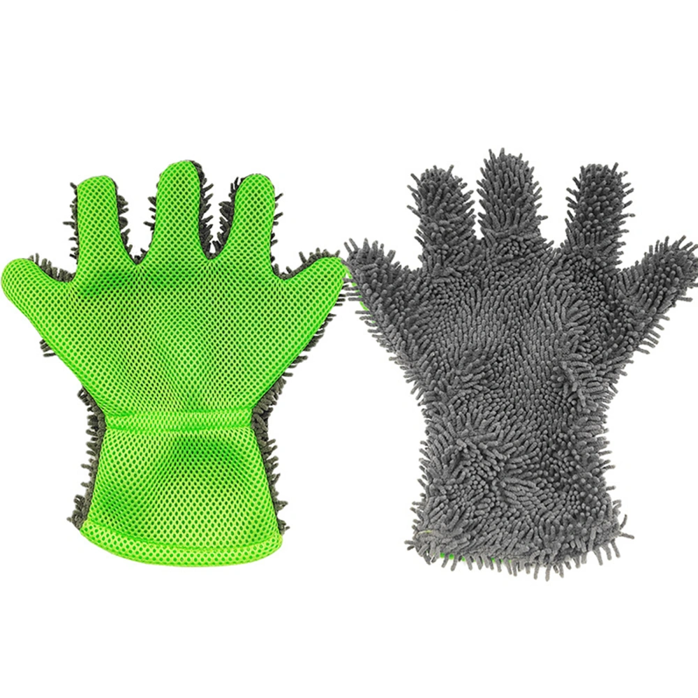 Car Wash Mitt Full Finger Microfiber Towels Wash Mitts Cleaning Gloves