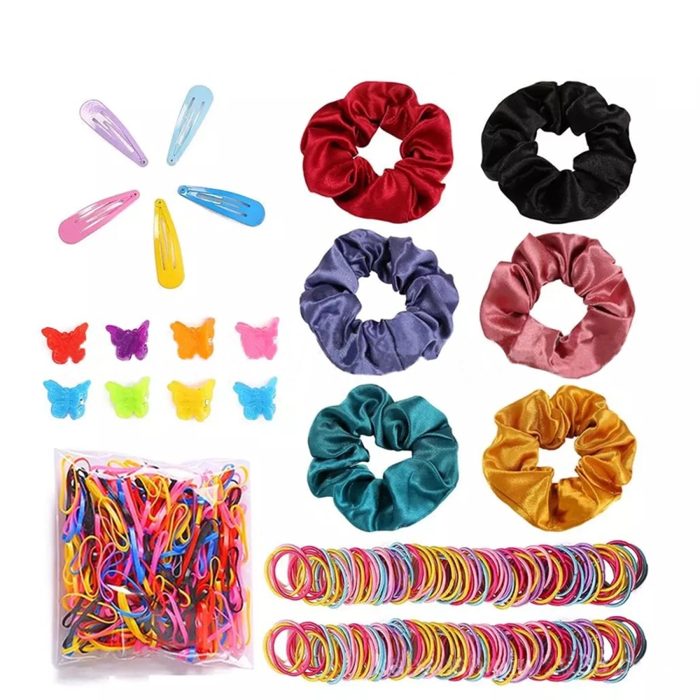 Hair Scrunchie BB Clip Sets Expandable Ponytail Holder Hair Bands