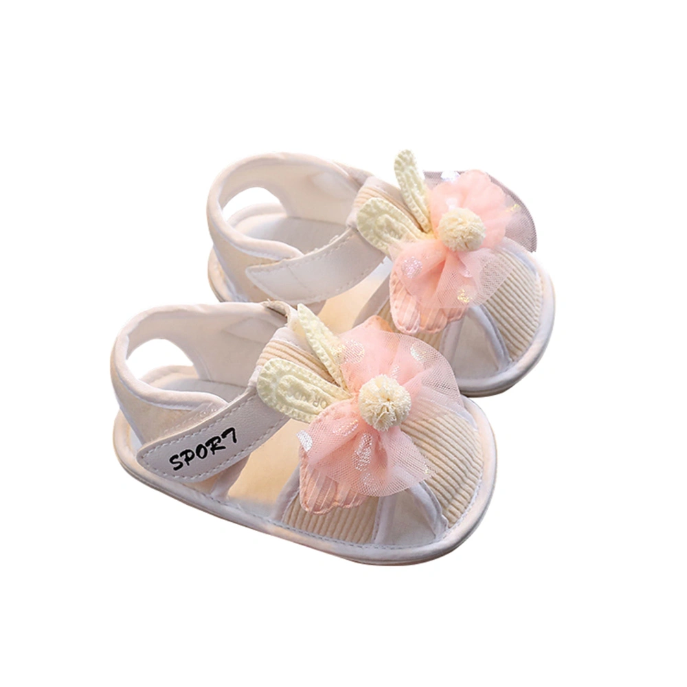 Girl Summer Corduroy Sandals Anti-slip Rubber Sole Closed-Toe Shoes