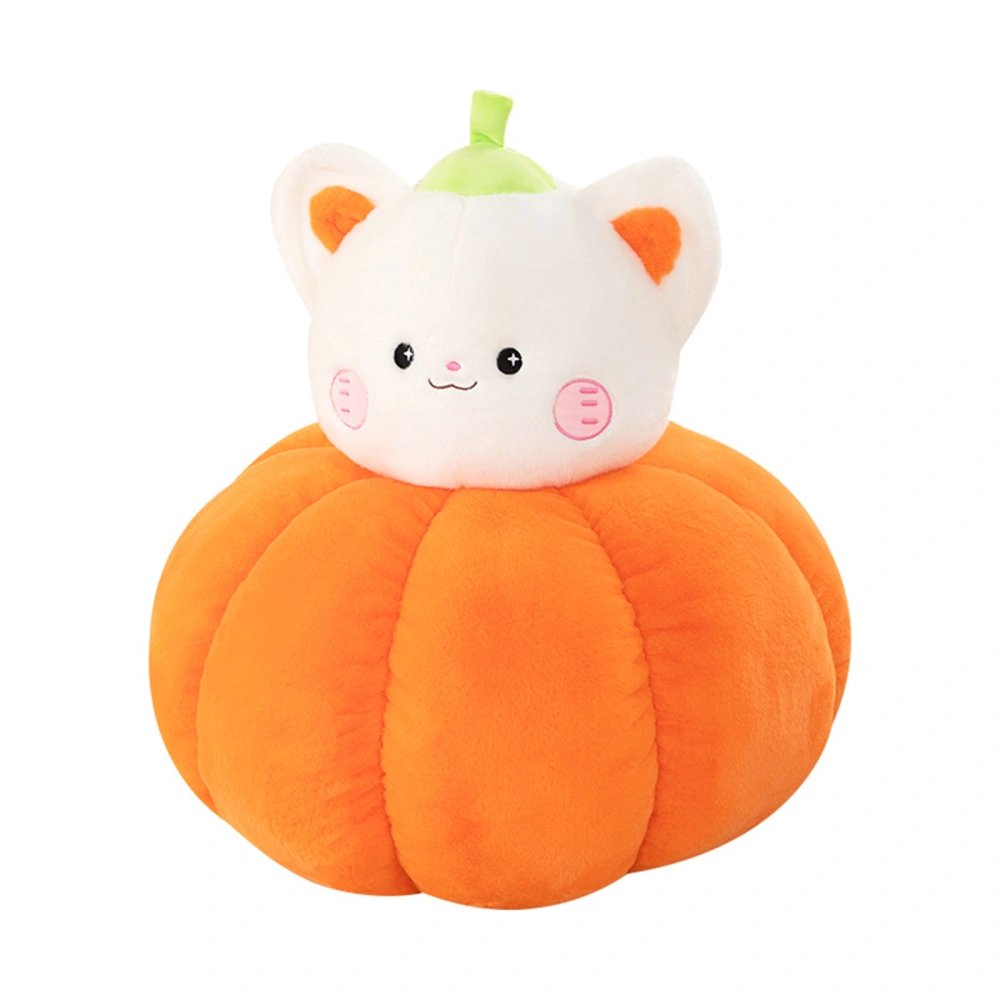 Cute Pumpkin Cat Throw Pillow Soft Sofa Cushion Support Stuffed Toy 