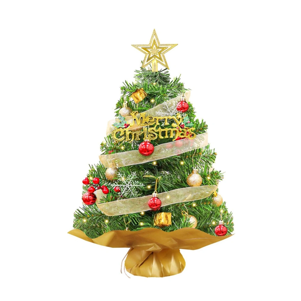 DIY Christmas Tree Set Tabletop Mini Christmas Tree with Lights