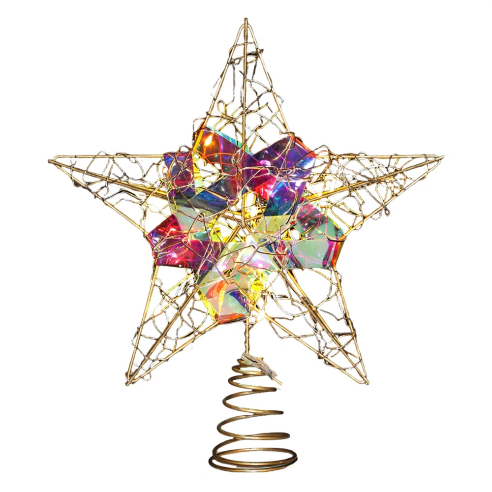 LED Christmas Tree Star Topper, Iron Seasonal Decor Winter Party Favor