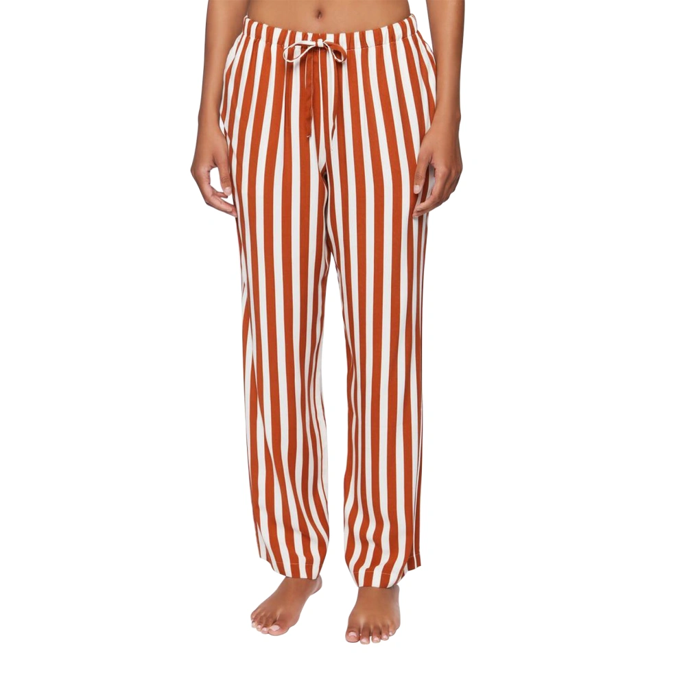 Women Comfy Pajama Pants Striped Print Elastic Waist Lounge Pants 