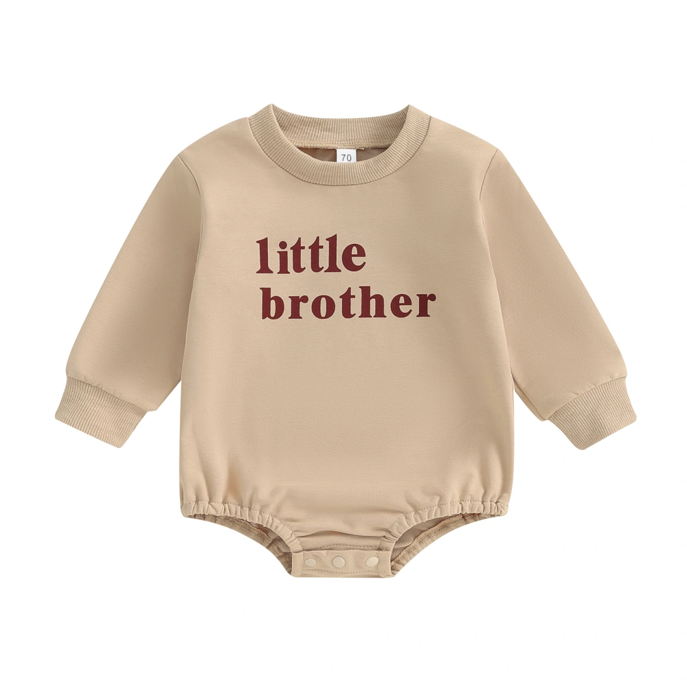 Baby Boys Romper Letter Print Long Sleeve Round Neck Fall Jumpsuits