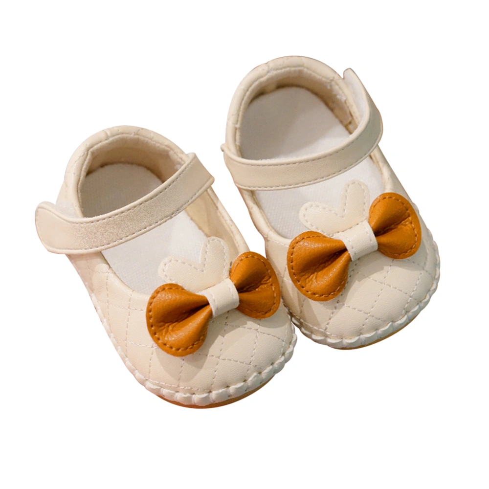 Baby Girl Sweet PU Flats Infant Bow Walker Crib Shoes for Party