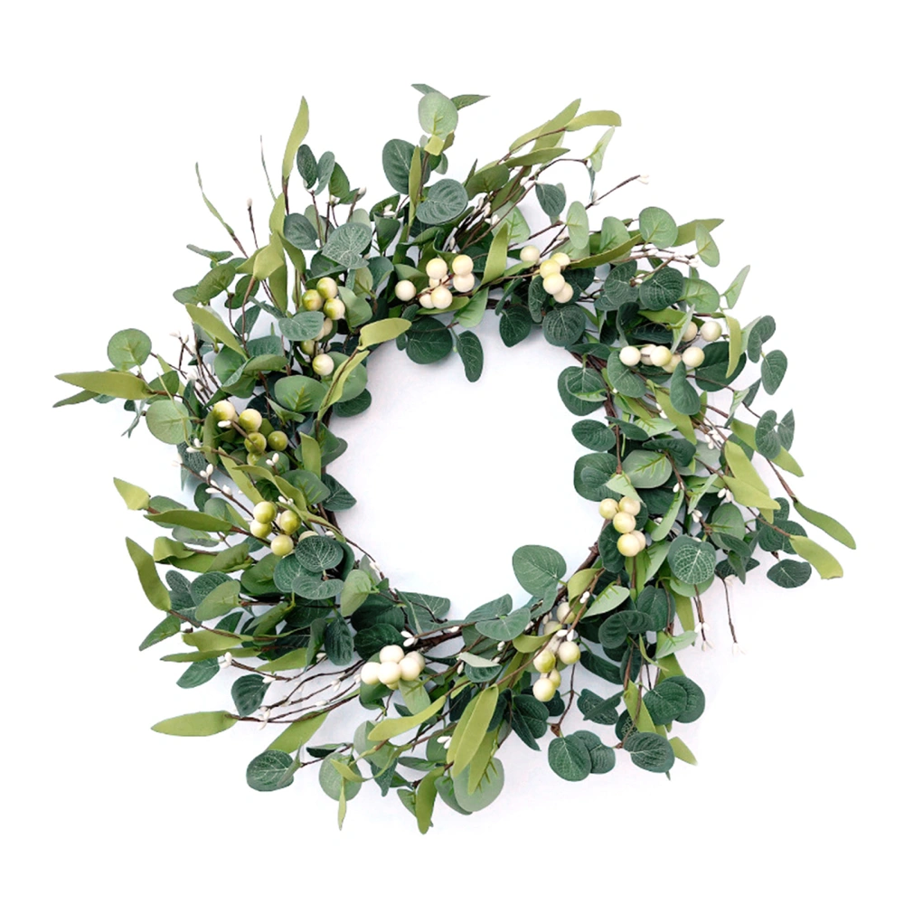 Eucalyptus Wreath Round Artificial Eucalyptus Berry Farmhouse Garland 