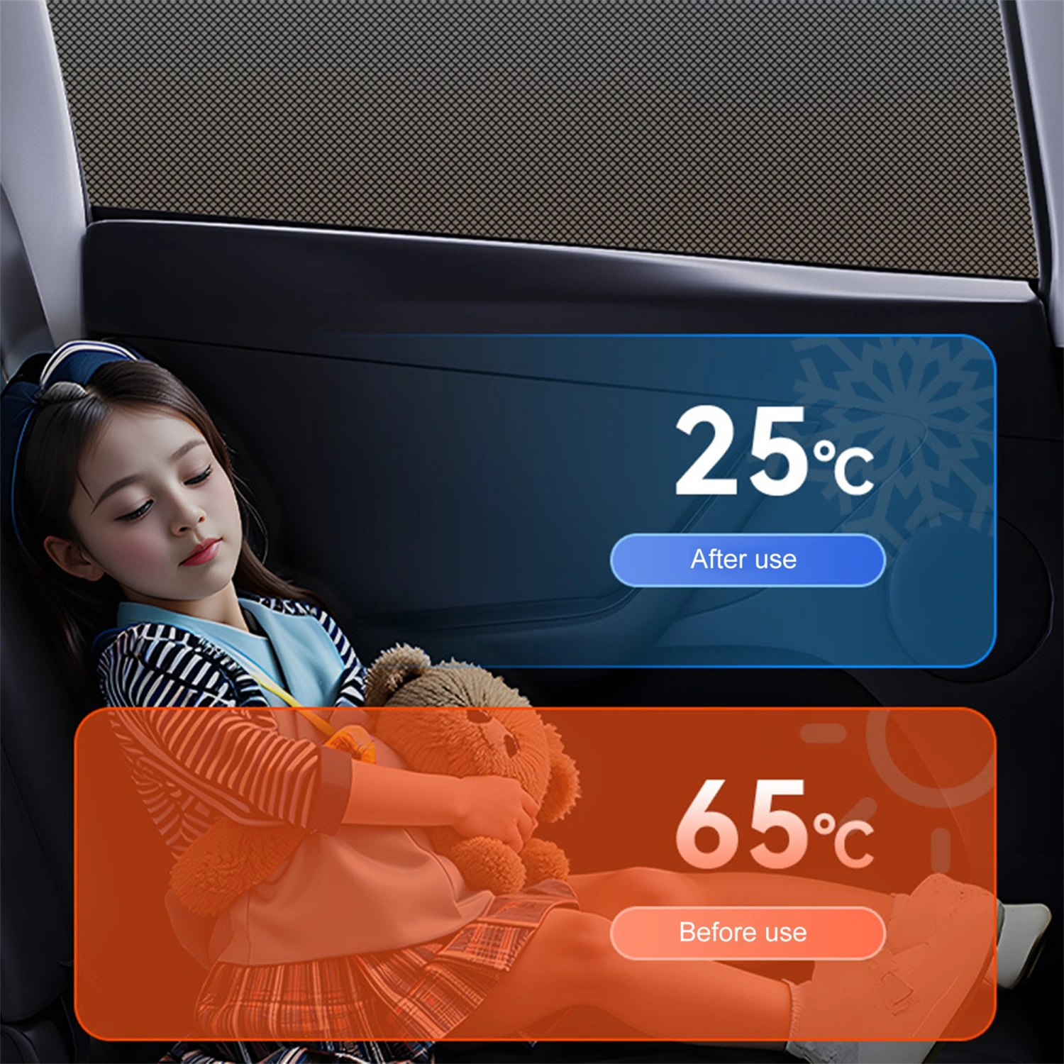 Car Window Screens, Protection from Bugs, UV and Mosquito Net