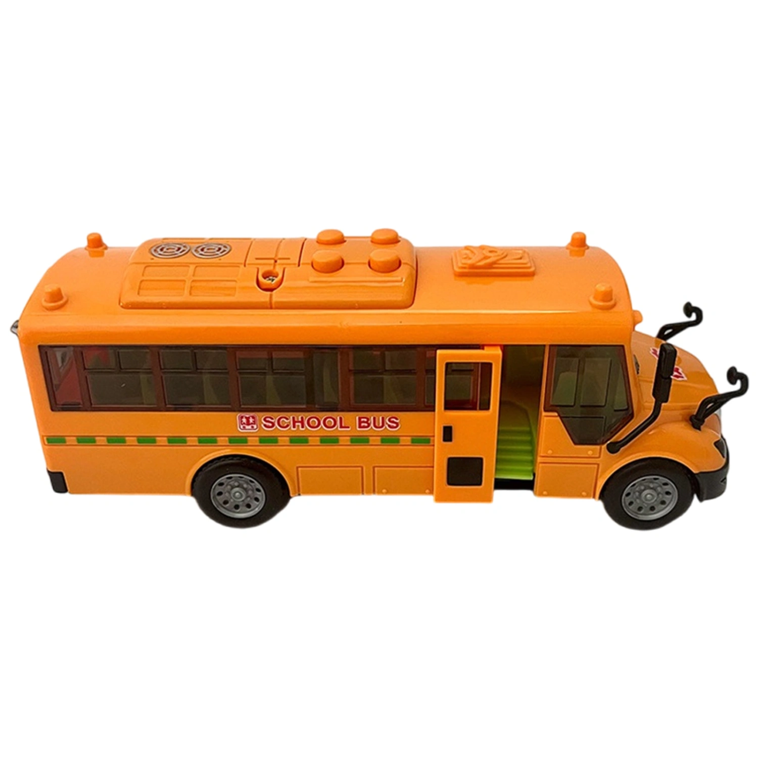 School Bus Toy with Flashing Lights & Sound, Friction Powered Bus Toy