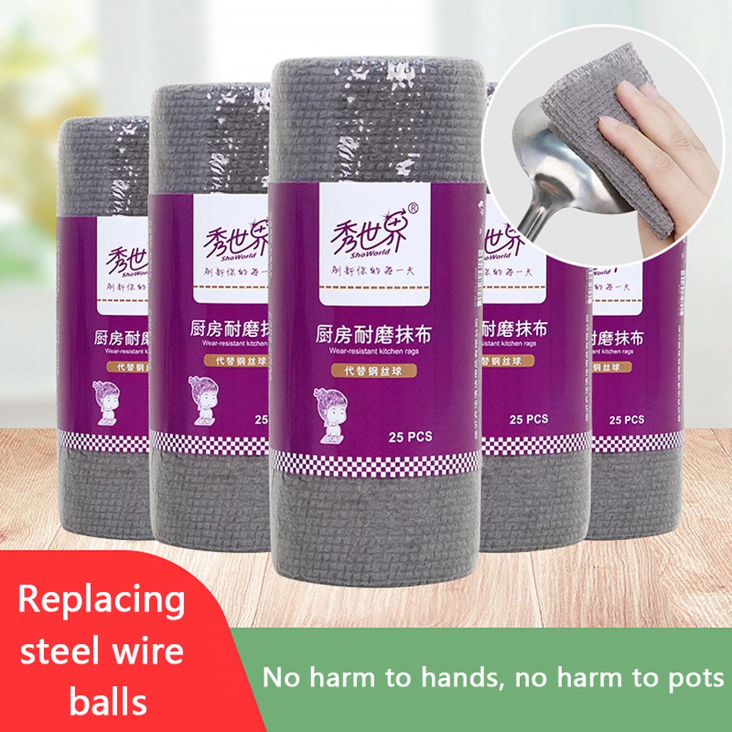 Disposable Dish Cloths, Cloth Wipes for Washing Dishes Kitchen Rags