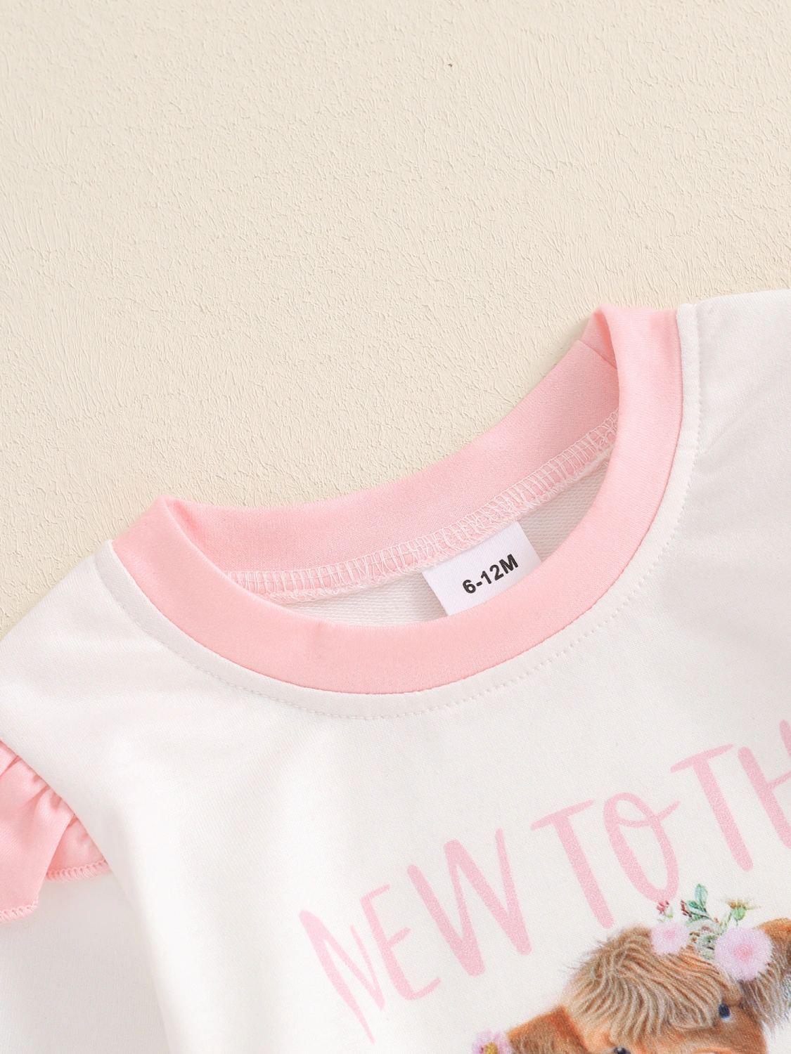 Toddler Girl Fall Outfits Letter Cow Print Sweatshirts and Long Pants