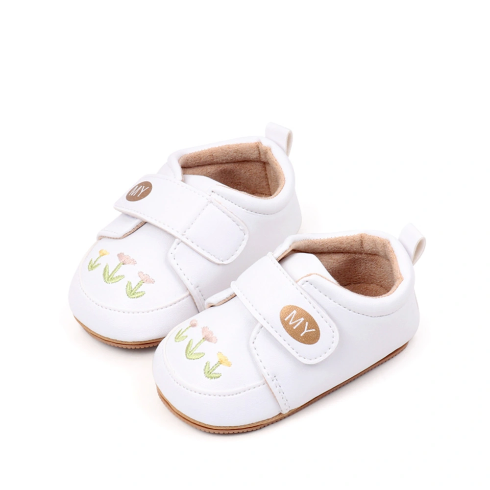 Baby Girls Moccasins Sneakers Flower Embroidery Soft Sole Shoes