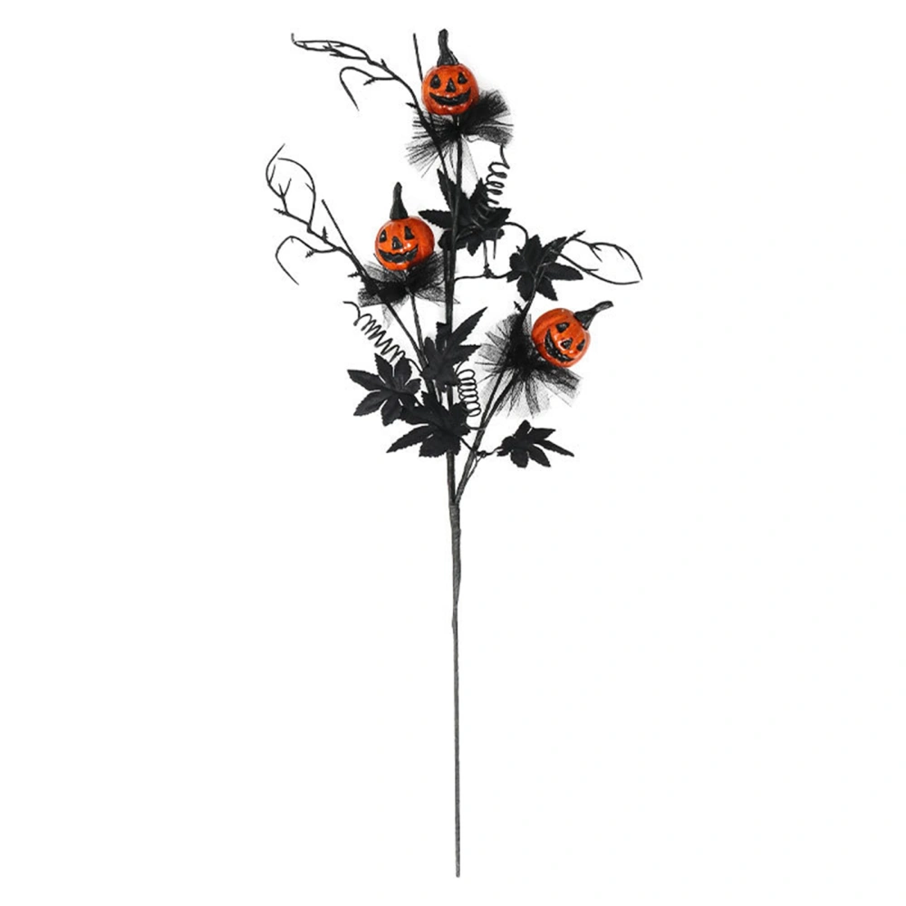 Halloween Artificial Flower Picks, Picks Stems with Pumpkin Decor