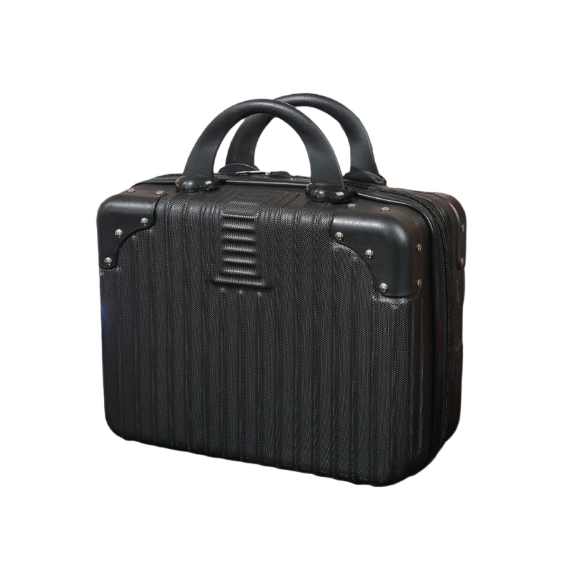 Makeup Suitcase, Portable Large Capacity Zipper Closure Cosmetic Case